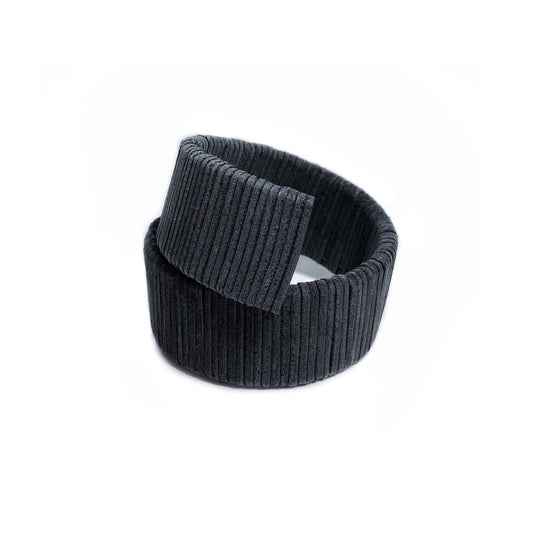 Ribbed Cuff Leather Bracelet
