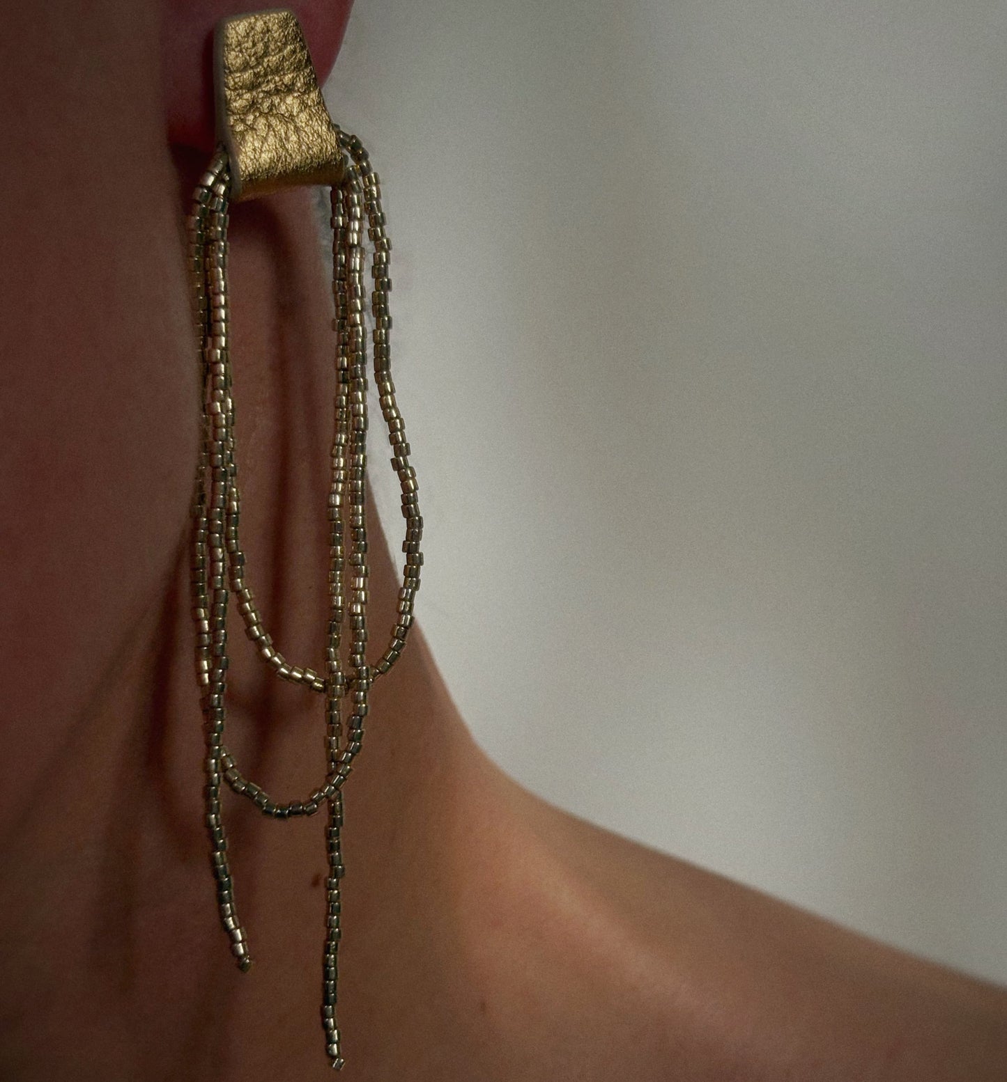 Bliss Beaded Dangle Earrings - Gold