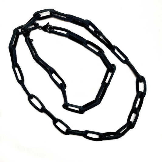 Multifunctional Leather Chain Linked Necklace