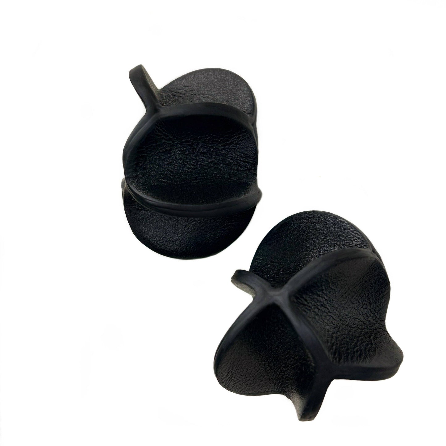 Rivelis Leather Black Earrings
