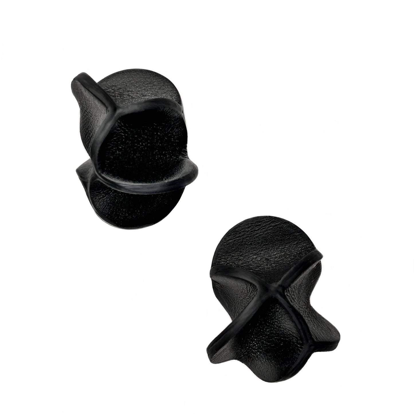 Rivelis Leather Black Earrings