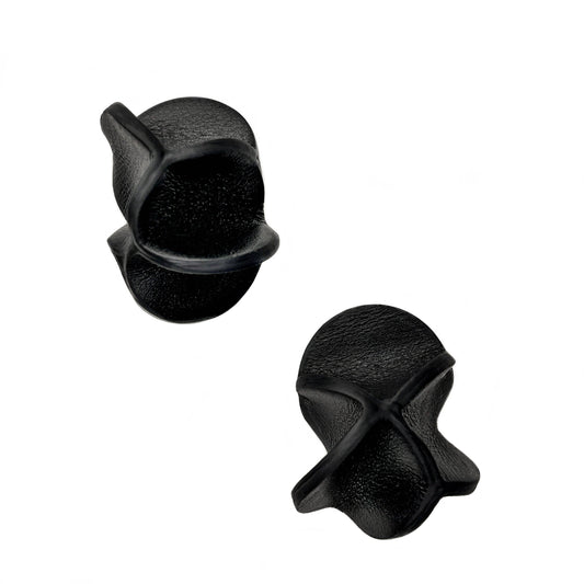 Rivelis Leather Black Earrings