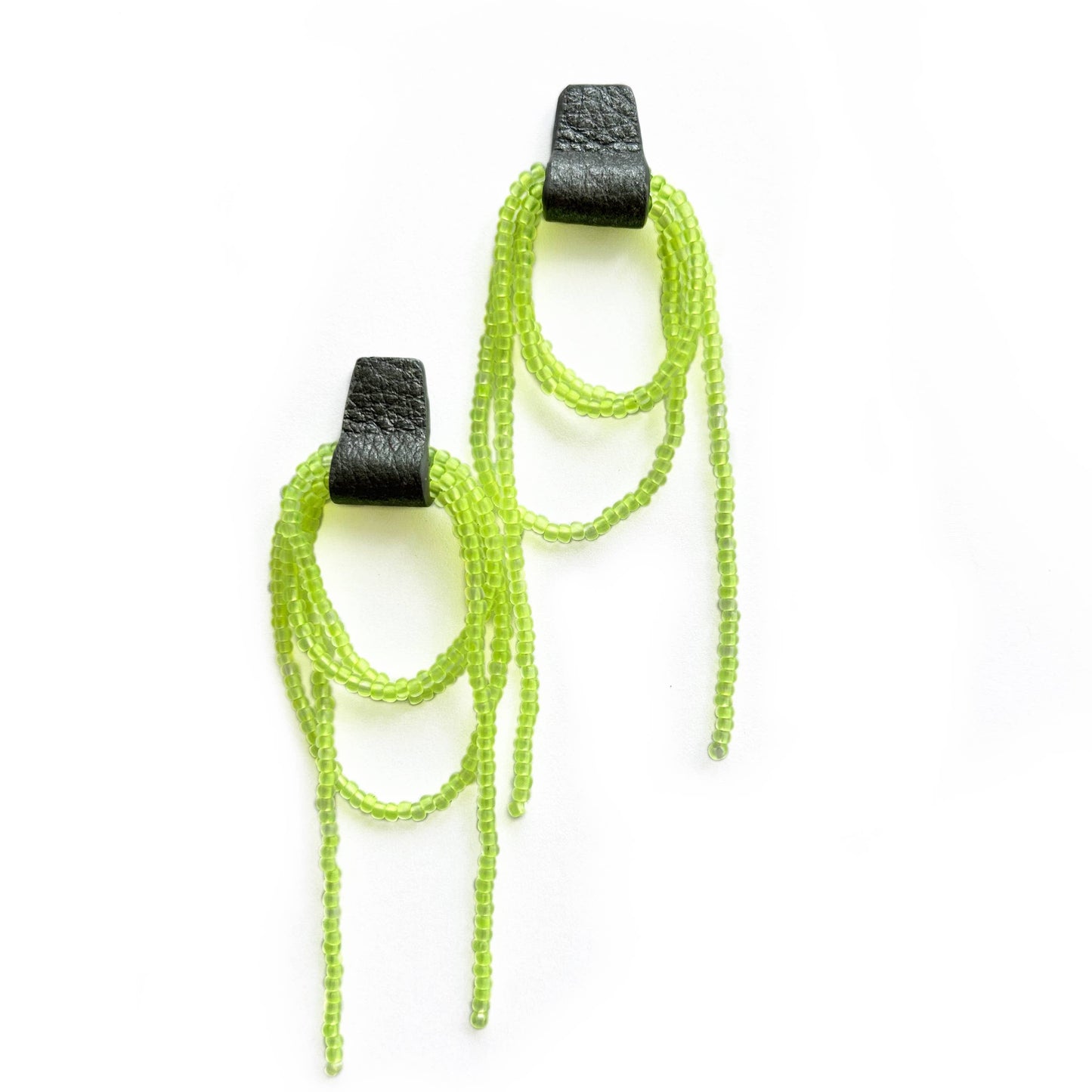Bliss Beaded Dangle Earrings - Neon