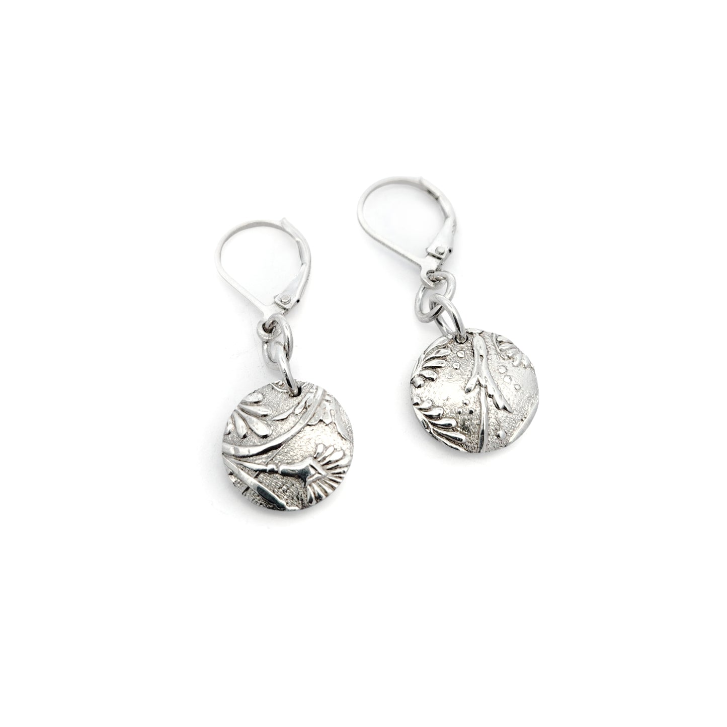 Vintage Silverware Round Earrings