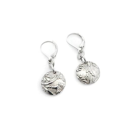 Vintage Silverware Round Earrings