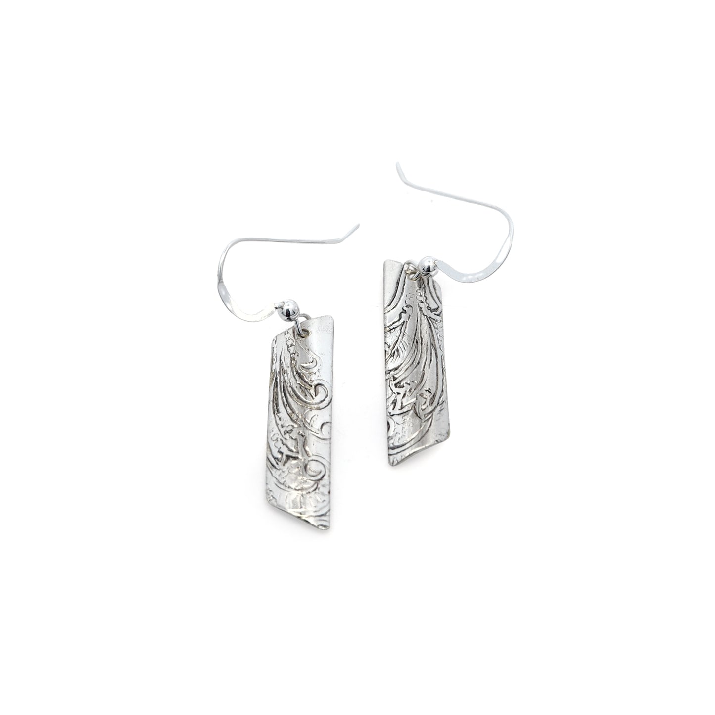 Vintage Silverware Bar Earrings