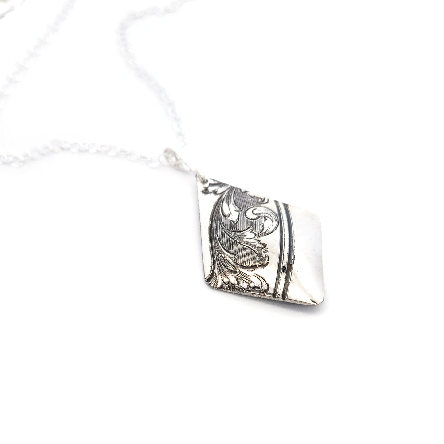 Vintage Silverware Diamond Pendant