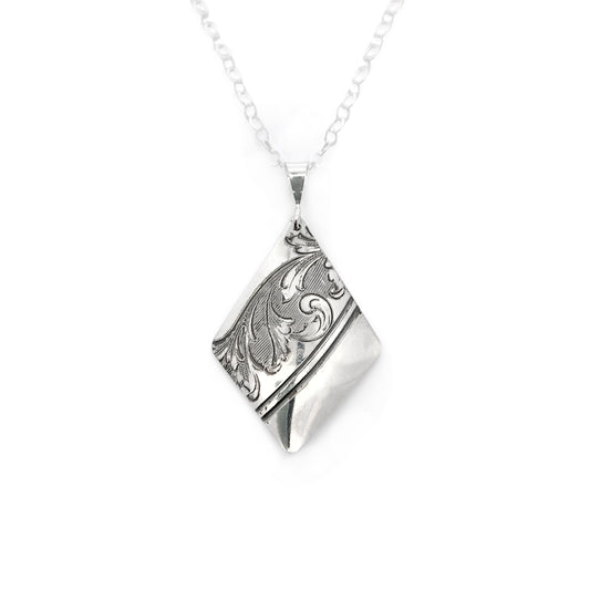 Vintage Silverware Diamond Pendant