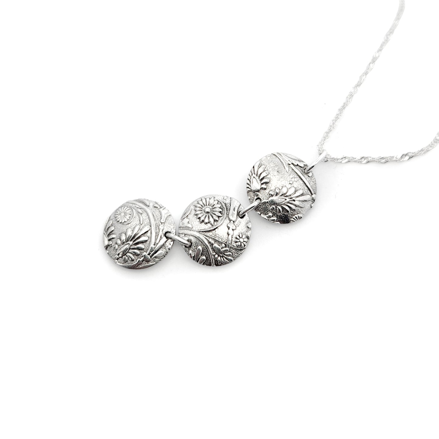 Vintage Silverware 3 Circles Pendant
