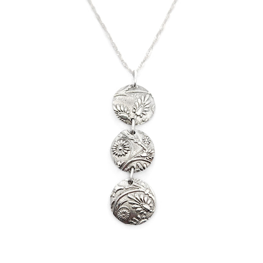 Vintage Silverware 3 Circles Pendant