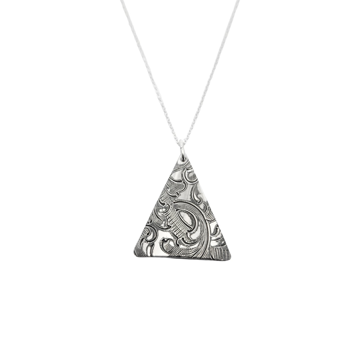 Vintage Silverware Triangular Pendant