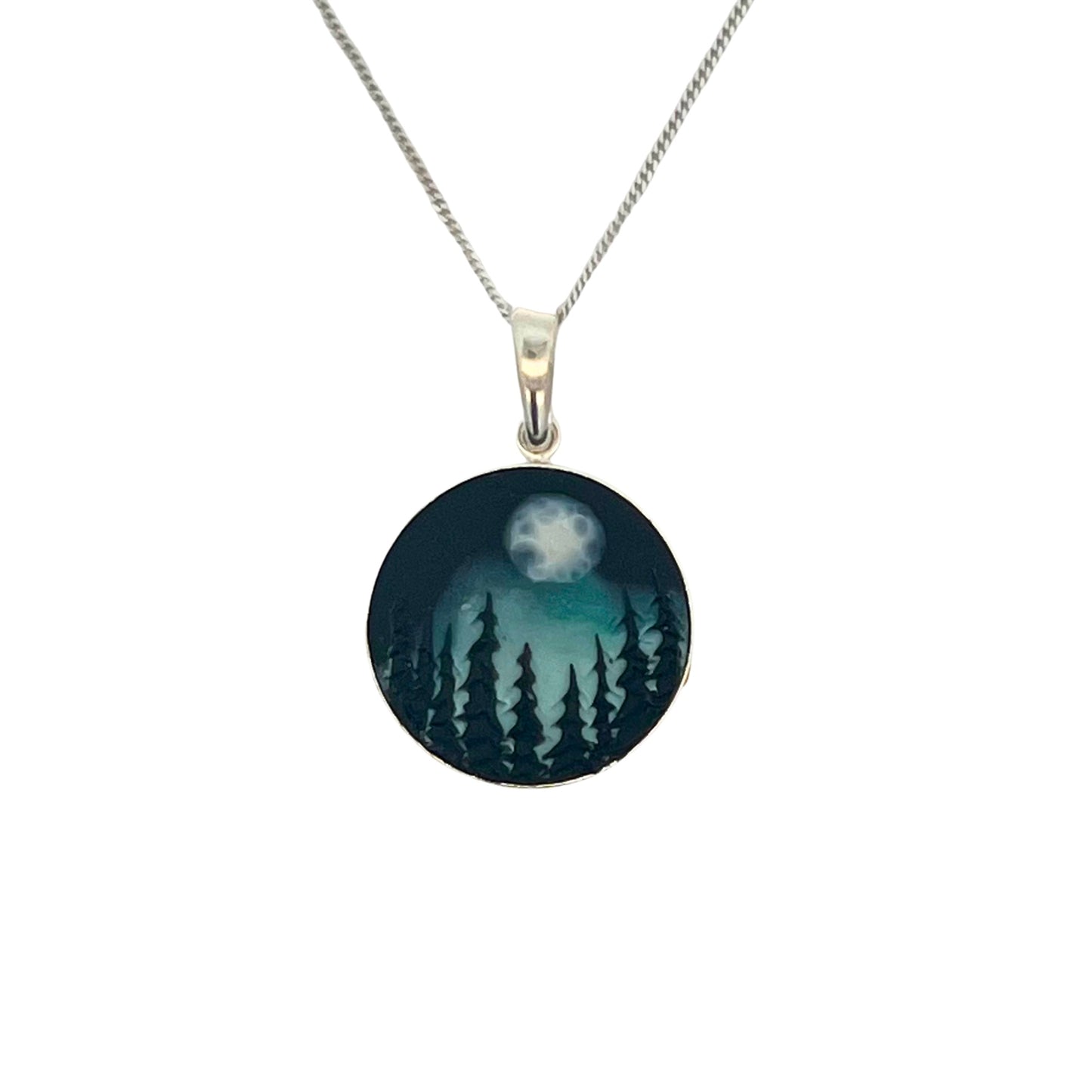 Handmade Polymer Northern Lights Small Pendant