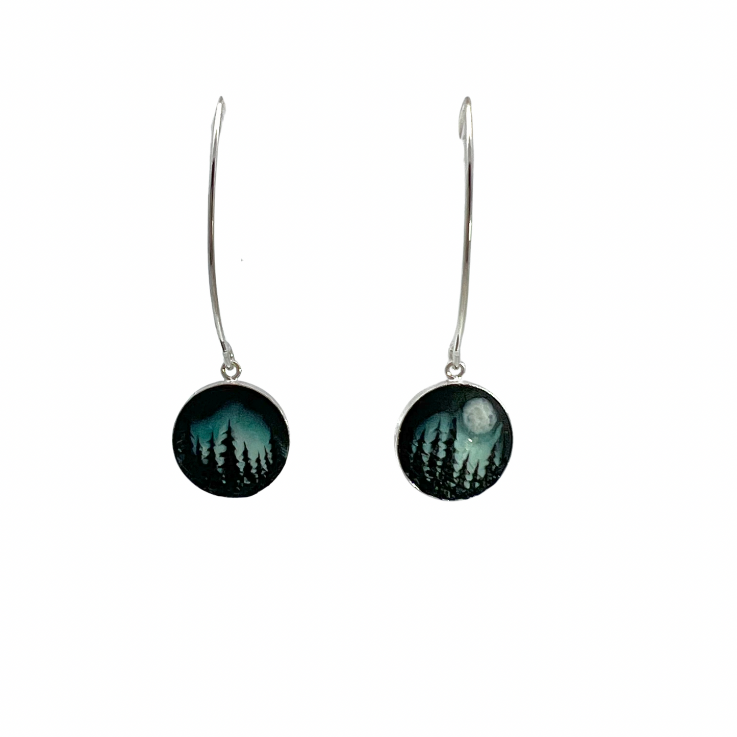 Handmade Polymer Northern Lights Hook Earrings