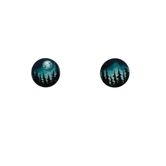 Handmade Polymer Northern Lights Studs