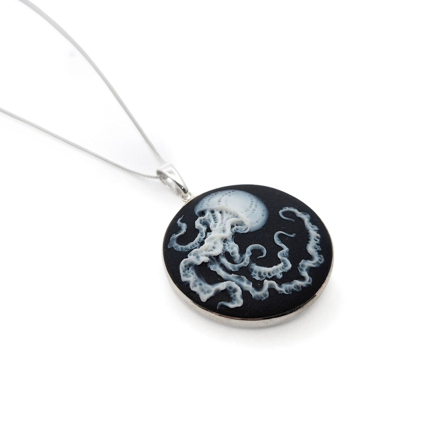 Handmade Polymer Jellyfish Large Pendant
