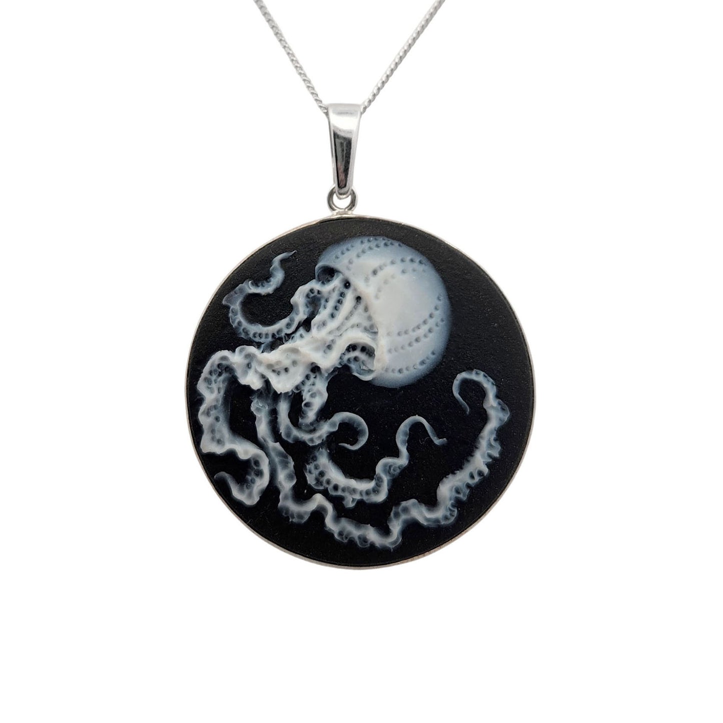 Handmade Polymer Jellyfish Large Pendant