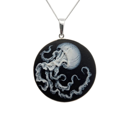 Handmade Polymer Jellyfish Large Pendant