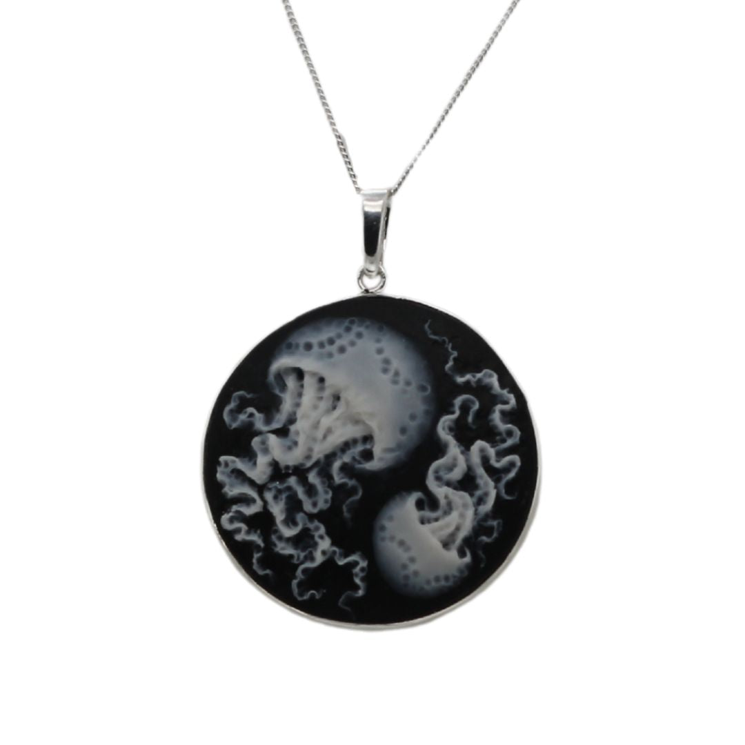 Handmade Polymer Jellyfish Large Pendant