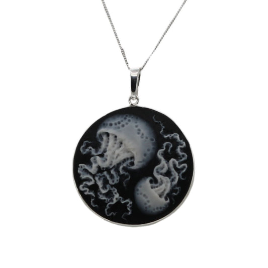 Handmade Polymer Jellyfish Large Pendant