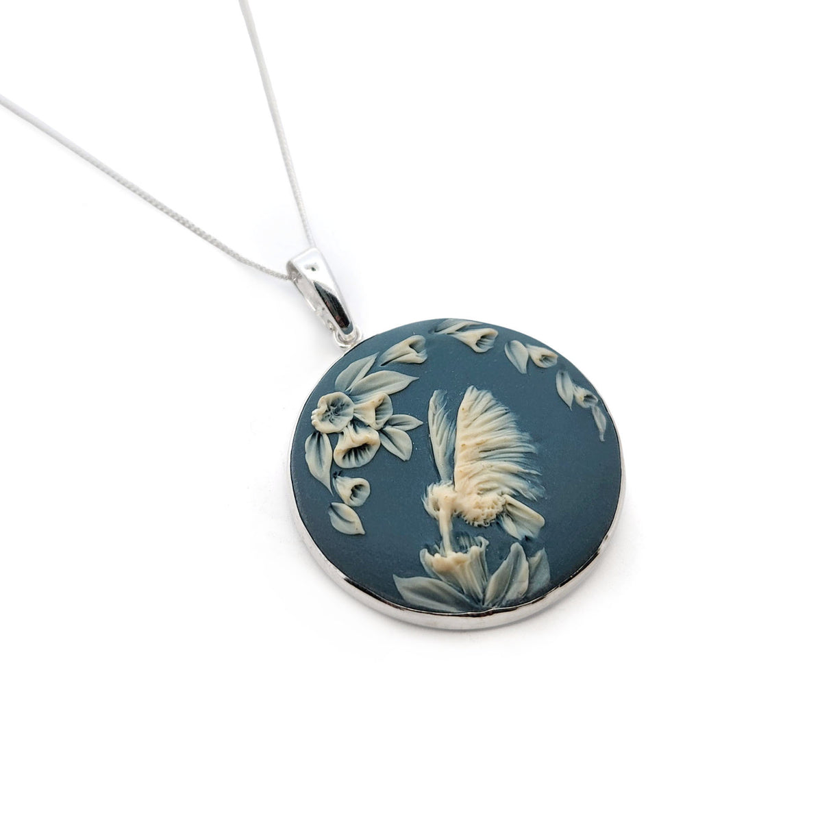 Handmade Polymer Hummingbird Large Pendant