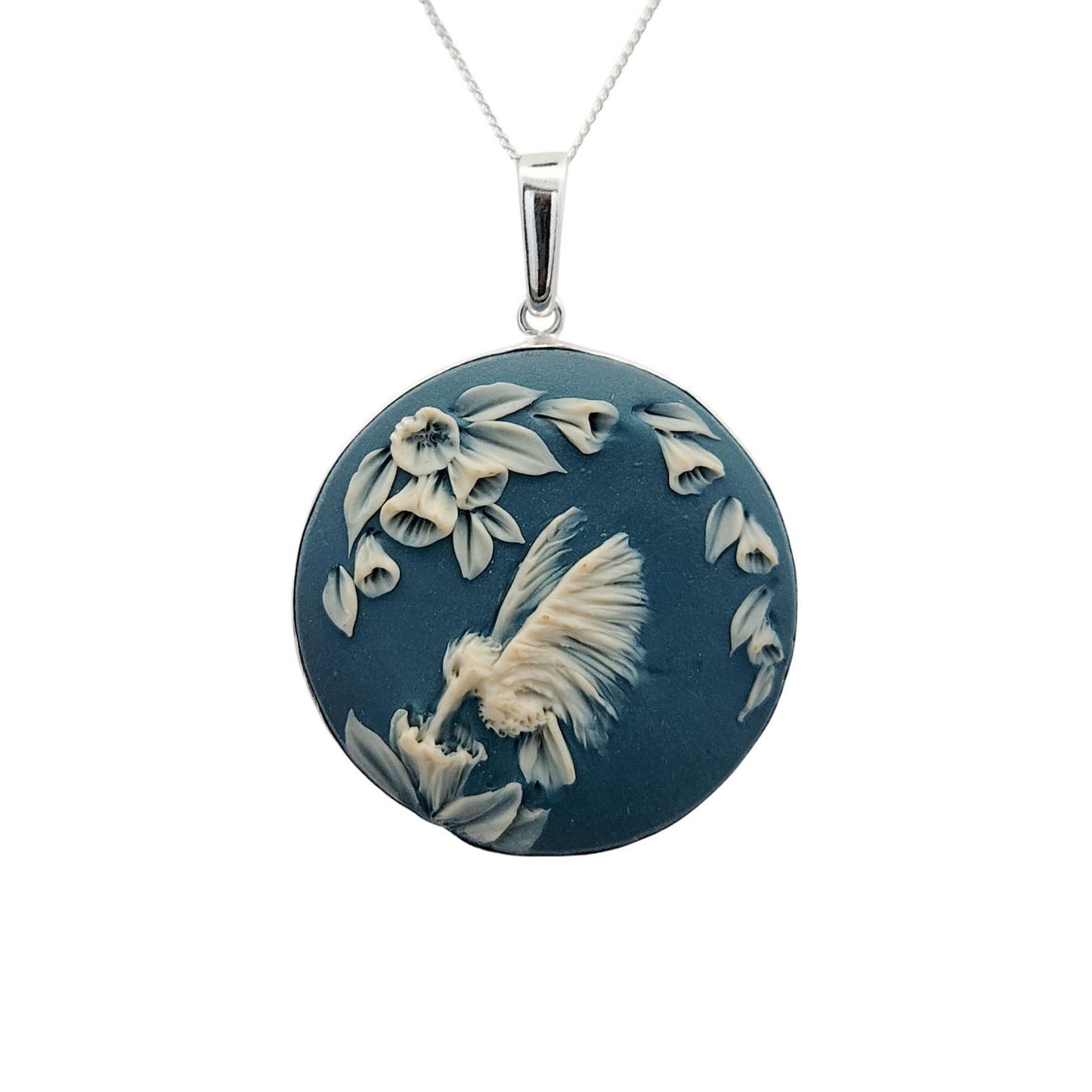 Handmade Polymer Hummingbird Large Pendant