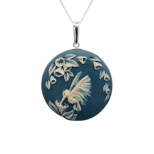 Handmade Polymer Hummingbird Large Pendant