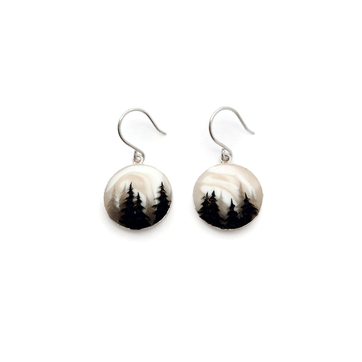 Handmade Polymer Mountain Cedar Earrings