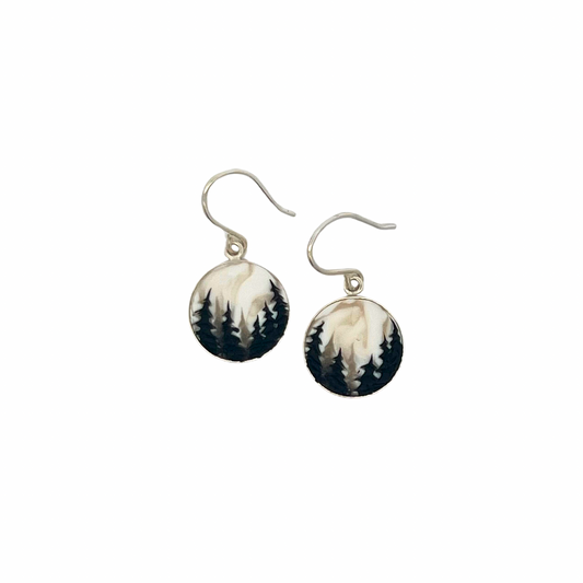 Handmade Polymer Mountain Cedar Earrings