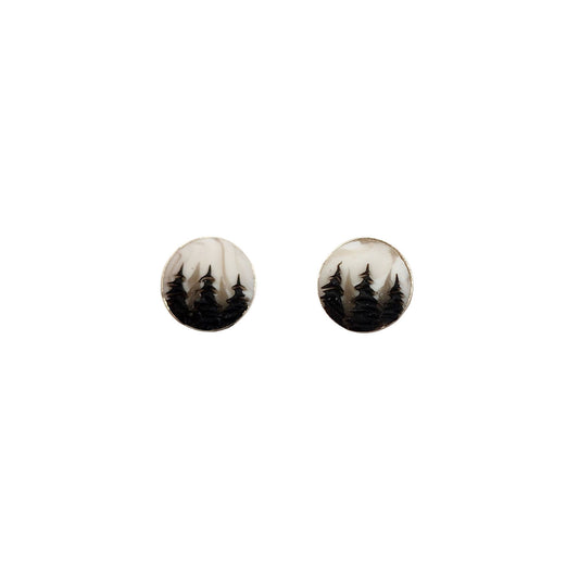 Handmade Polymer Mountain Cedars Studs