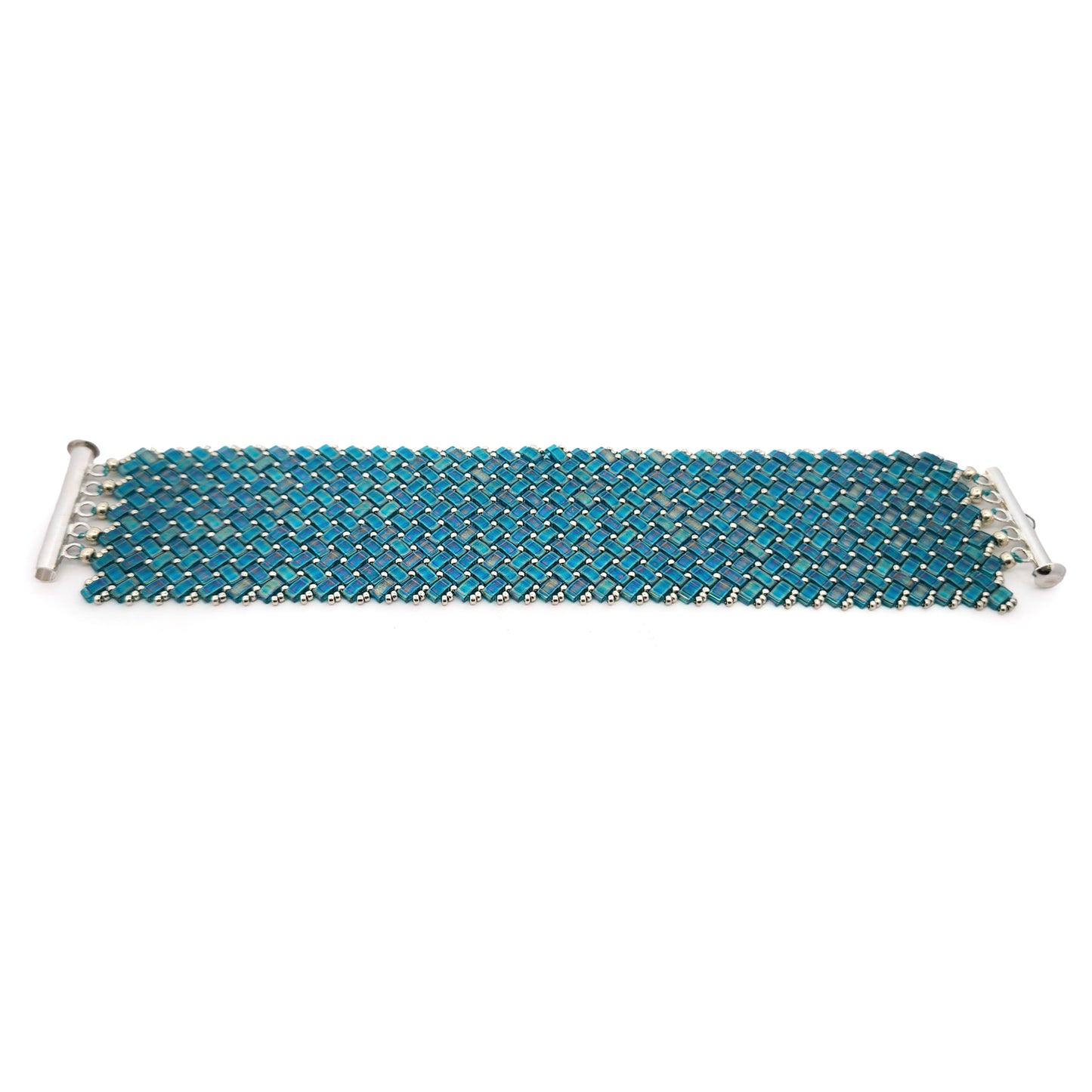 Turquoise Tile Beaded Bracelet
