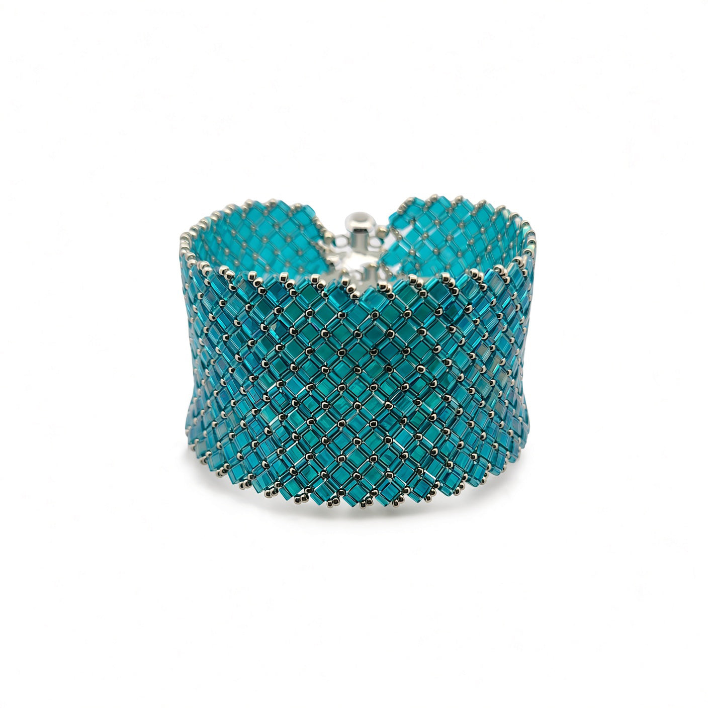 Turquoise Tile Beaded Bracelet