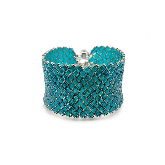 Turquoise Tile Beaded Bracelet