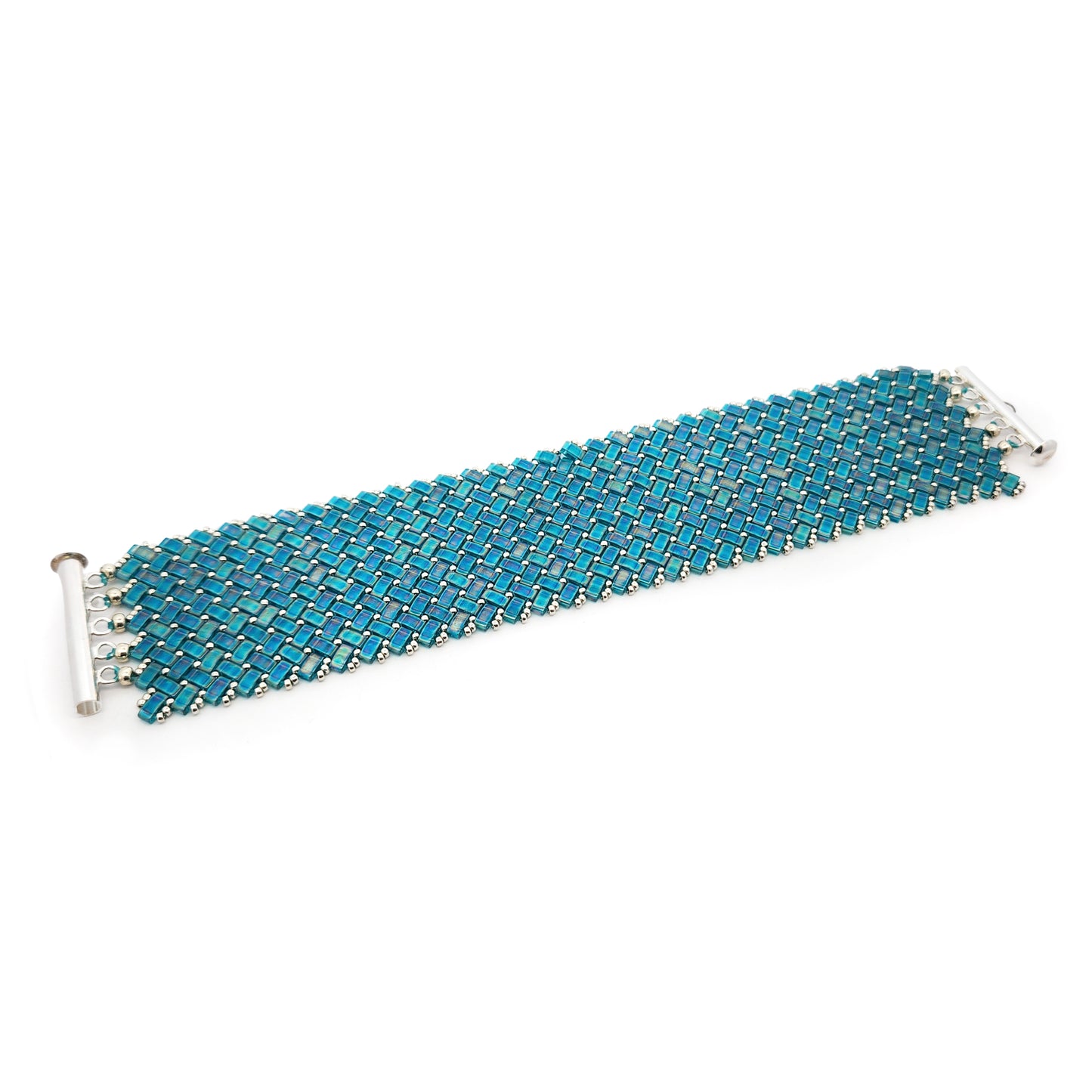 Turquoise Tile Beaded Bracelet