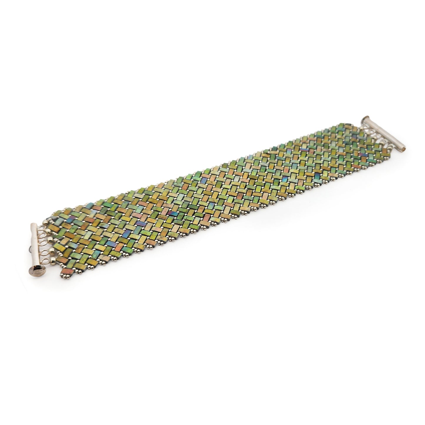 Light Green Tile Beaded Bracelet