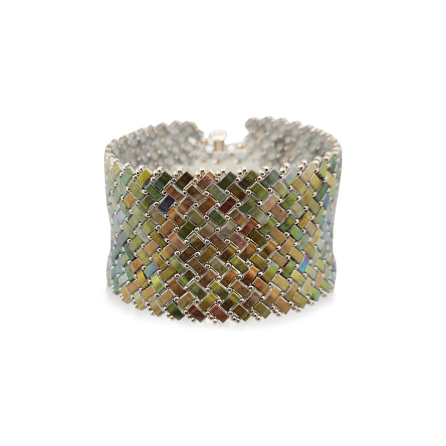 Light Green Tile Beaded Bracelet