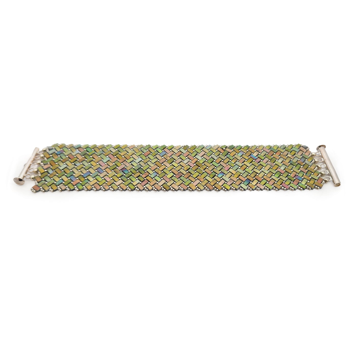 Light Green Tile Beaded Bracelet