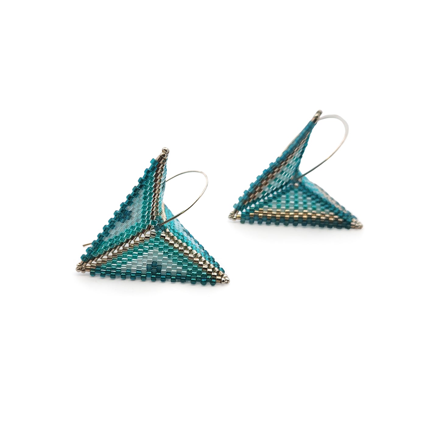 Turquoise Asymmetric Beaded Earrings