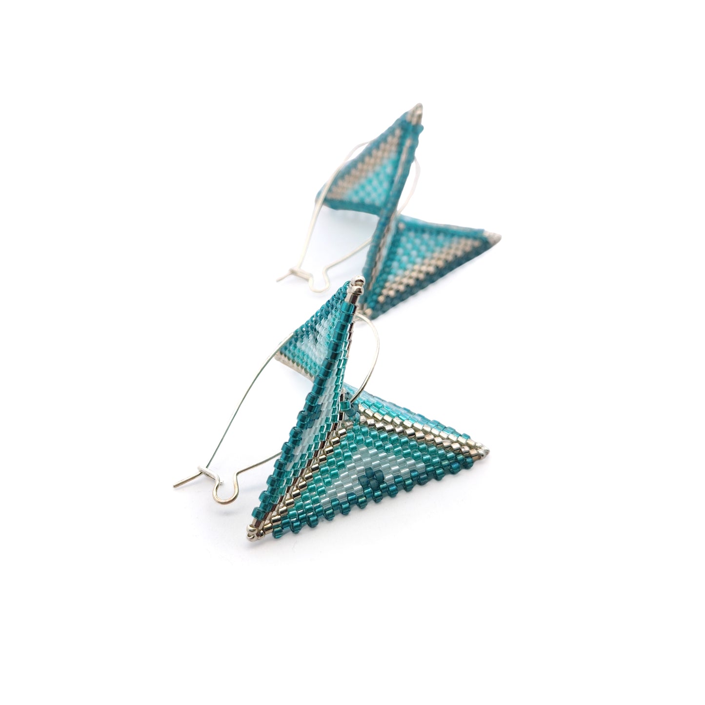 Turquoise Asymmetric Beaded Earrings