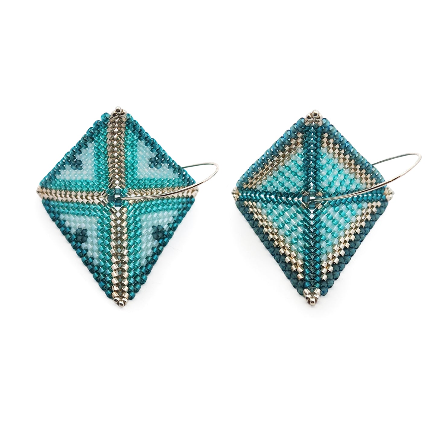 Turquoise Asymmetric Beaded Earrings