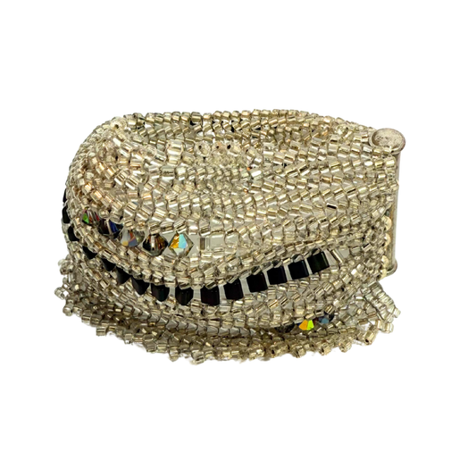 Half-Tile Herringbone Beaded Bracelet