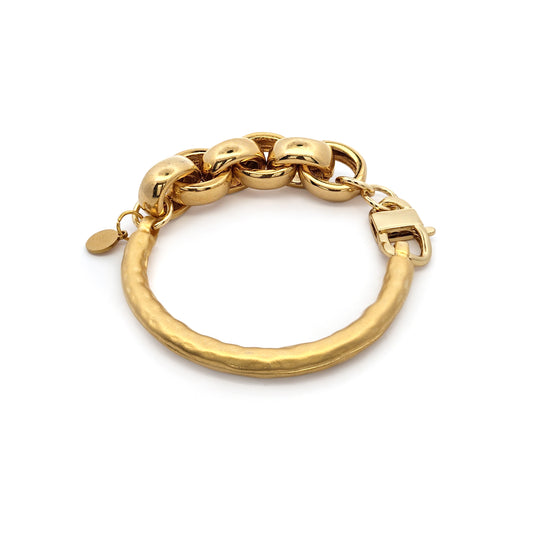 Gold-Tone Half Chain Link Bracelet
