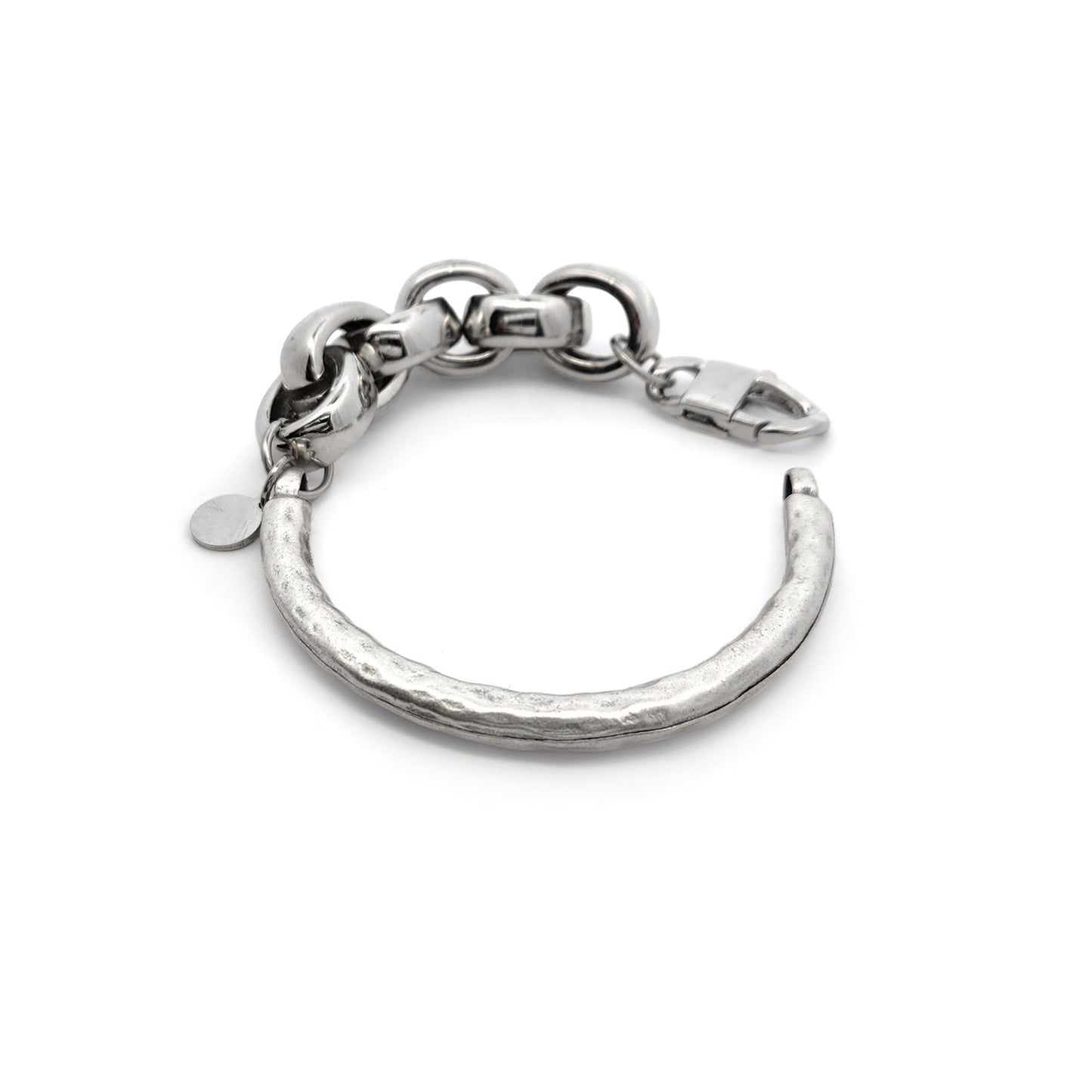 Silver-Tone Half Chain Link Bracelet