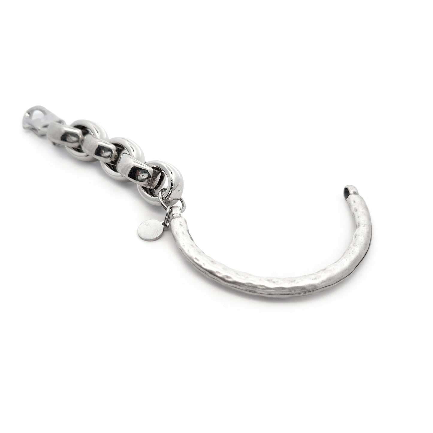 Silver-Tone Half Chain Link Bracelet