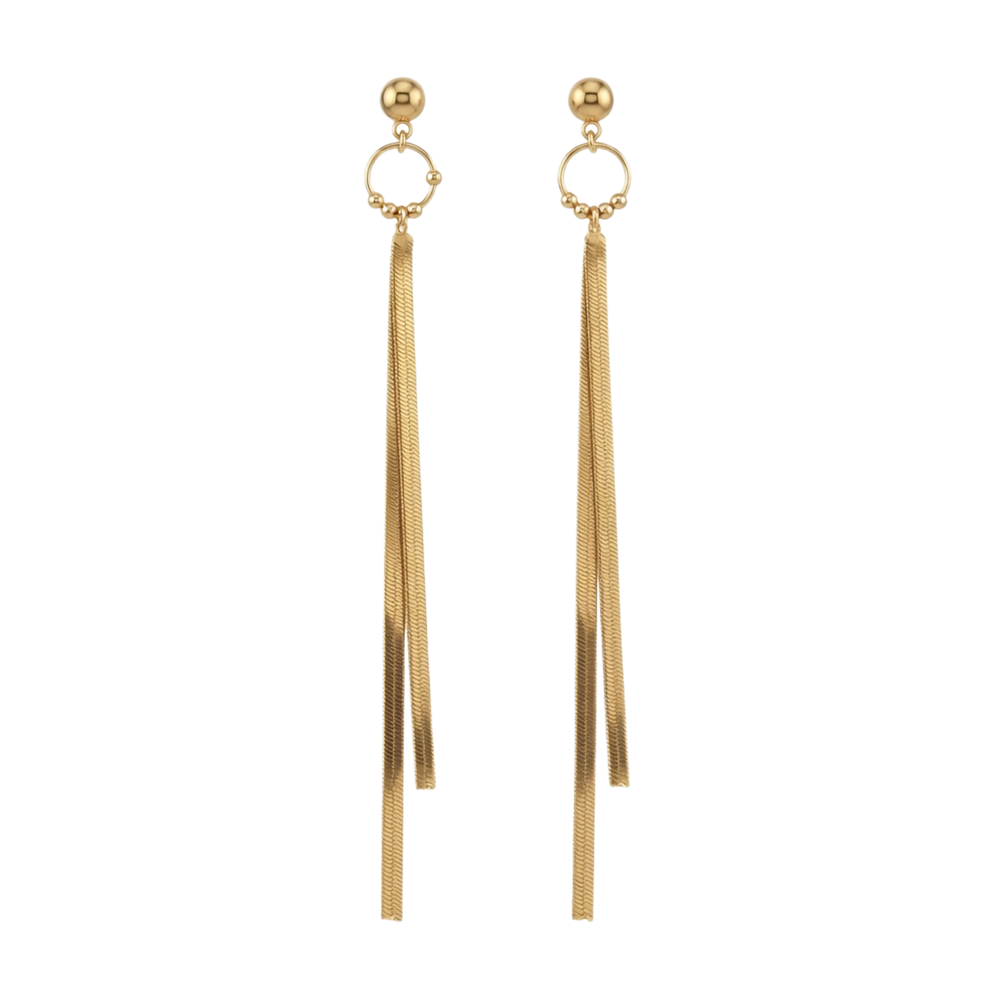 Gold-Filled Fringe Tassel Earrings