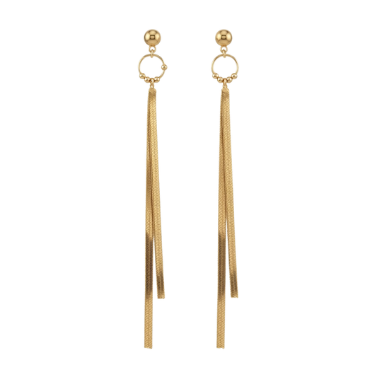 Gold-Filled Fringe Tassel Earrings