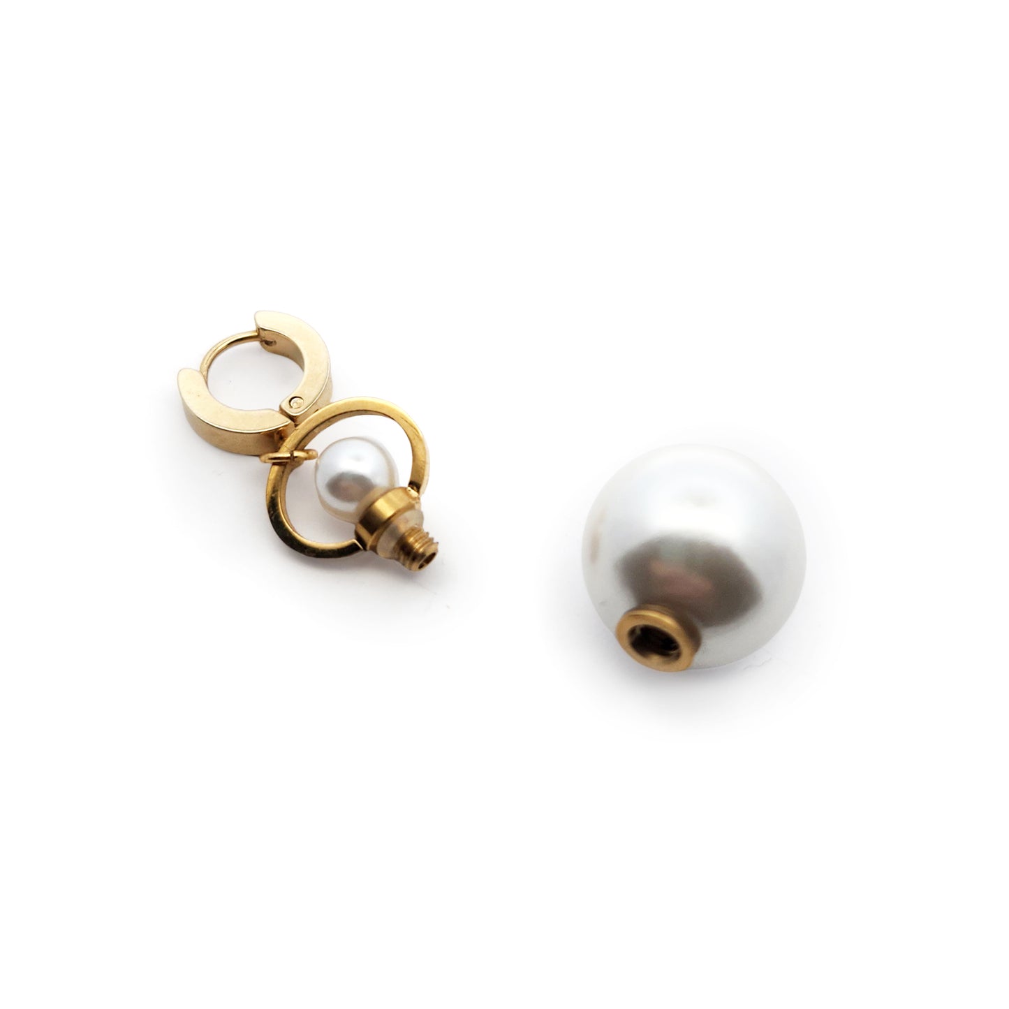 Aromatherapy Pearl & Gold-Filled Ball Drop Earrings