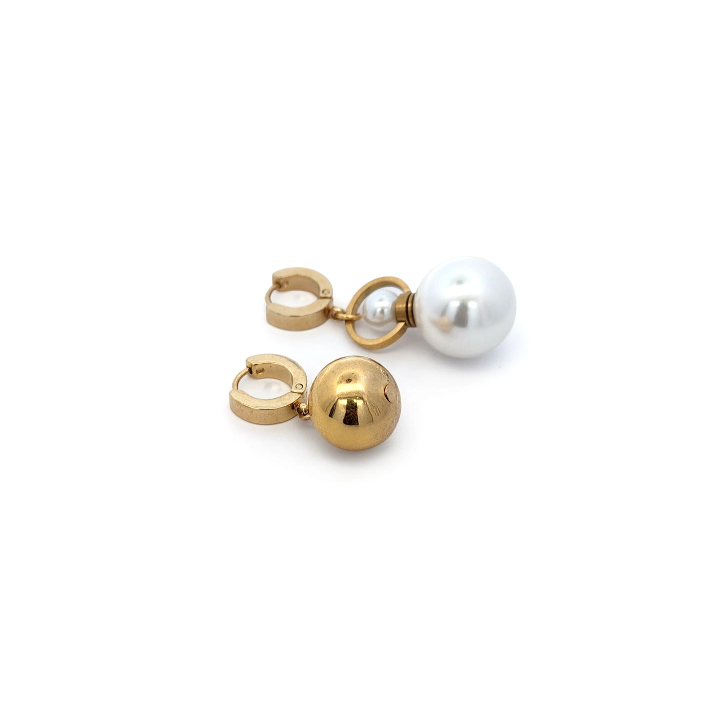 Aromatherapy Pearl & Gold-Filled Ball Drop Earrings