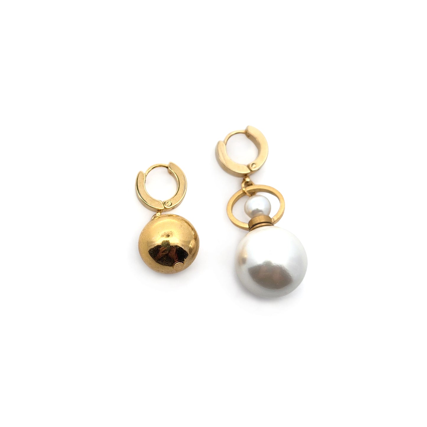 Aromatherapy Pearl & Gold-Filled Ball Drop Earrings