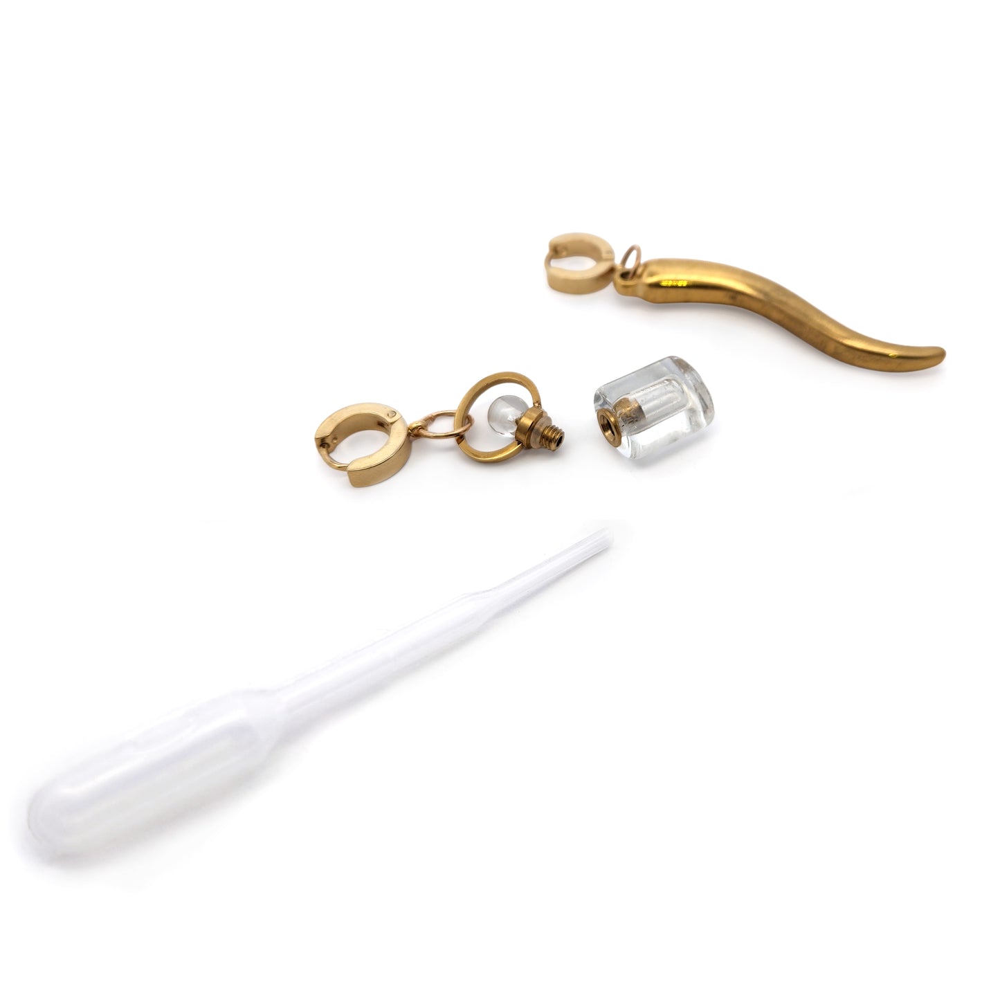 Aromatherapy Mini Bottle & Chili Pepper Earrings