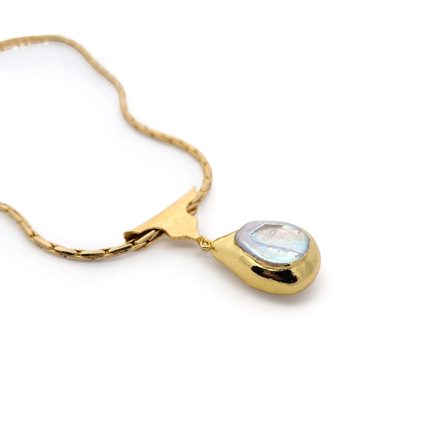 Gold-Filled Freshwater Pearl Chunky Pendant Necklace